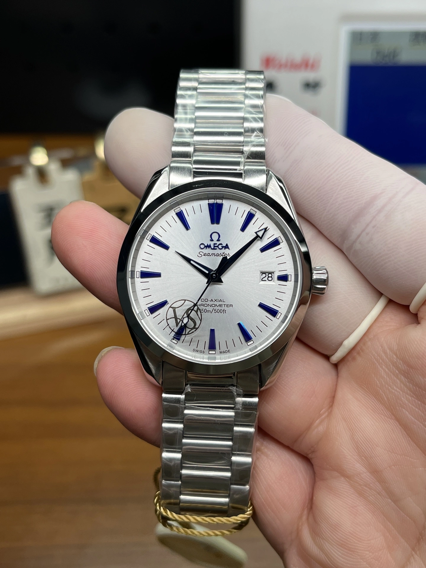 Sophisticated CBD Factory Omega Seamaster Aqua Terra 150M 39.2mm Silver Dial Blued Hour Markers and Hands Smooth Bezel (2503.33.00) 1:1 Super Clone – DD2500 Movement 213